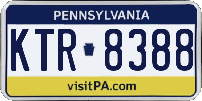 PA license plate KTR8388