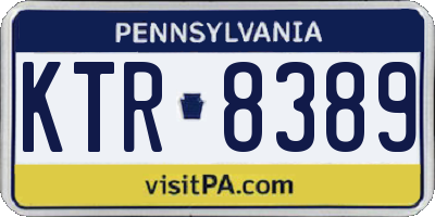 PA license plate KTR8389