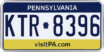 PA license plate KTR8396