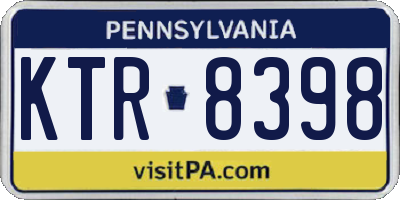 PA license plate KTR8398