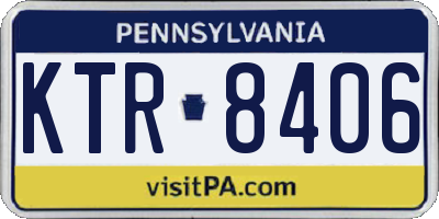 PA license plate KTR8406