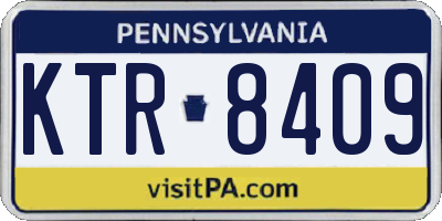 PA license plate KTR8409