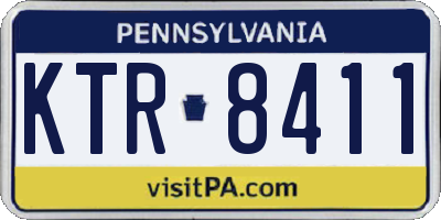 PA license plate KTR8411