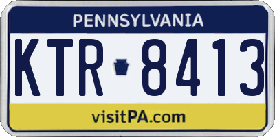 PA license plate KTR8413