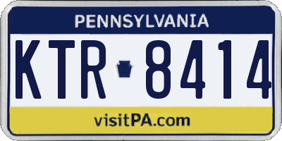 PA license plate KTR8414