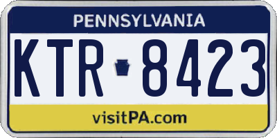 PA license plate KTR8423