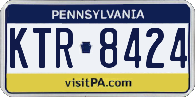 PA license plate KTR8424