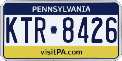 PA license plate KTR8426