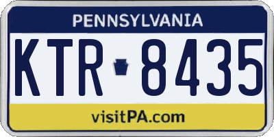 PA license plate KTR8435