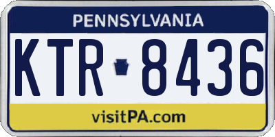PA license plate KTR8436
