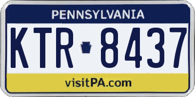 PA license plate KTR8437