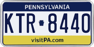 PA license plate KTR8440