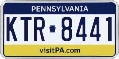 PA license plate KTR8441