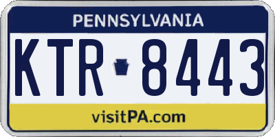 PA license plate KTR8443