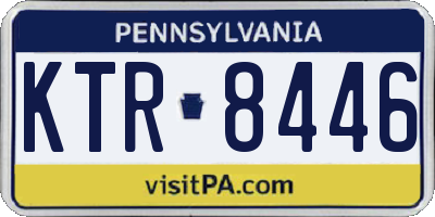 PA license plate KTR8446