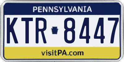 PA license plate KTR8447