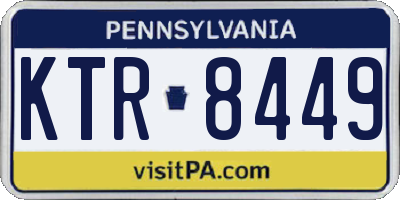 PA license plate KTR8449