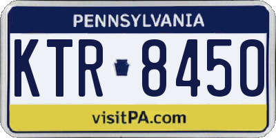 PA license plate KTR8450