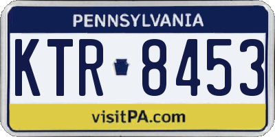 PA license plate KTR8453