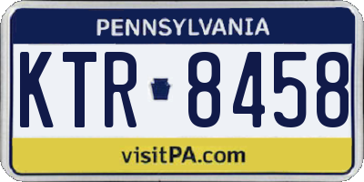 PA license plate KTR8458