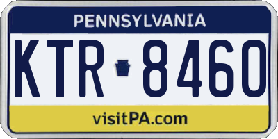 PA license plate KTR8460