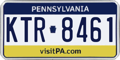 PA license plate KTR8461