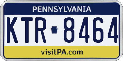 PA license plate KTR8464