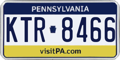 PA license plate KTR8466