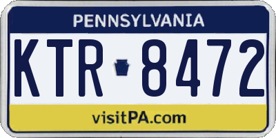 PA license plate KTR8472