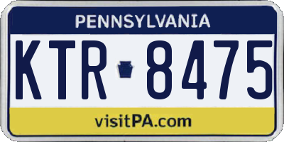 PA license plate KTR8475