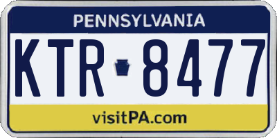 PA license plate KTR8477