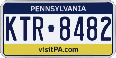 PA license plate KTR8482