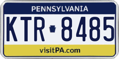 PA license plate KTR8485