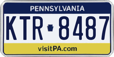 PA license plate KTR8487