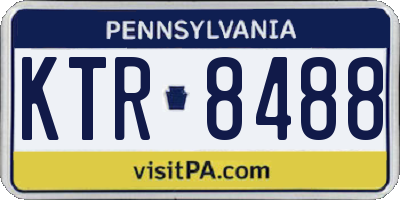 PA license plate KTR8488