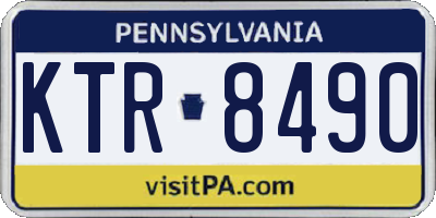 PA license plate KTR8490
