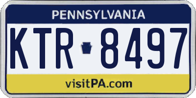 PA license plate KTR8497