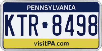 PA license plate KTR8498