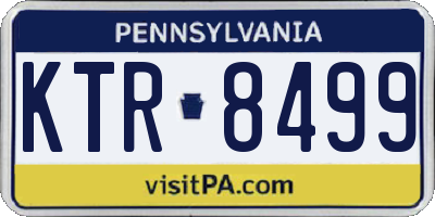 PA license plate KTR8499