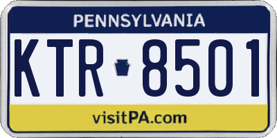 PA license plate KTR8501