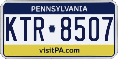 PA license plate KTR8507