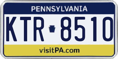PA license plate KTR8510