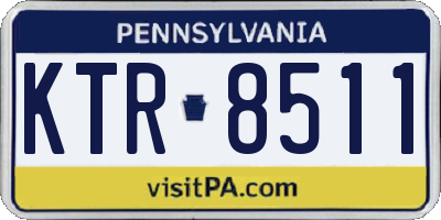 PA license plate KTR8511