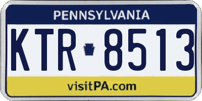 PA license plate KTR8513