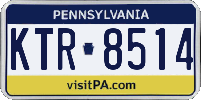 PA license plate KTR8514
