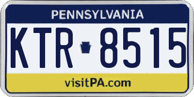 PA license plate KTR8515