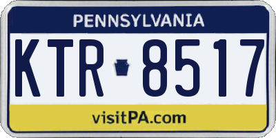 PA license plate KTR8517