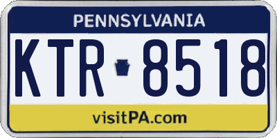 PA license plate KTR8518