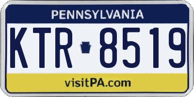 PA license plate KTR8519