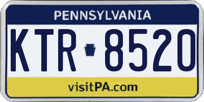 PA license plate KTR8520